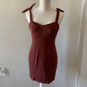 Intimately free people maroon stretchy dress